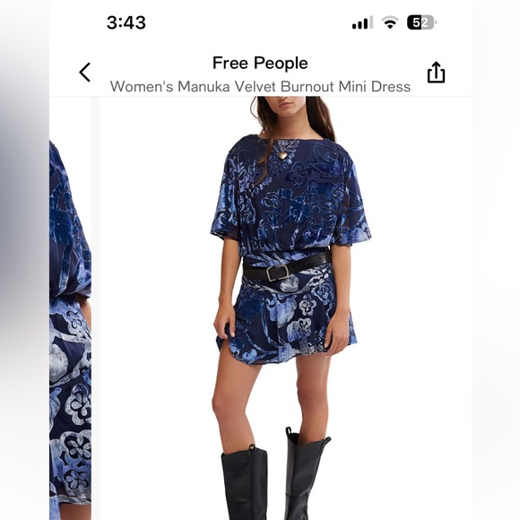 Free People Blue Floral Mini Dress - Picture 5 of 5
